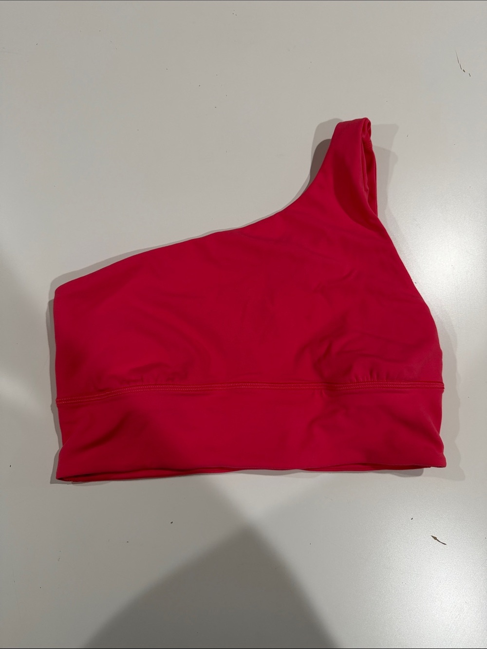 lululemon athletica One-Shoulder Sports Bra - Hot Pink